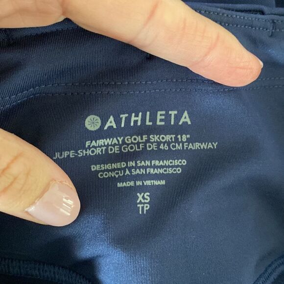 Athleta Women's 16" Fairway Golf Skort Dress Navy Blue Size Extra Small - Picture 11 of 13